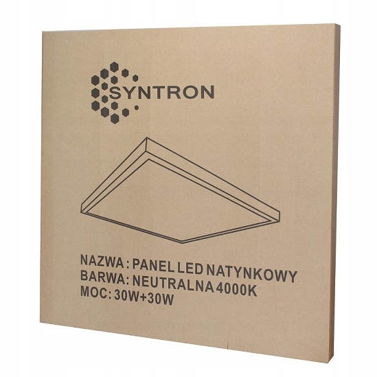 Panel LED 60W NATYNKOWY Kwadratowy 60x60cm Plafon