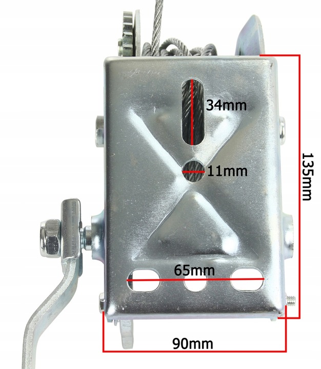 WCIĄGARKA WYCIĄGARKA KORBOWA LINOWA RĘCZNA 454kg