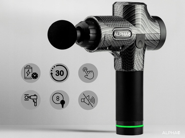 Pistolet do Masażu Alpha Massage Gun Pro - Masażer do Pleców, Stóp i Ciała