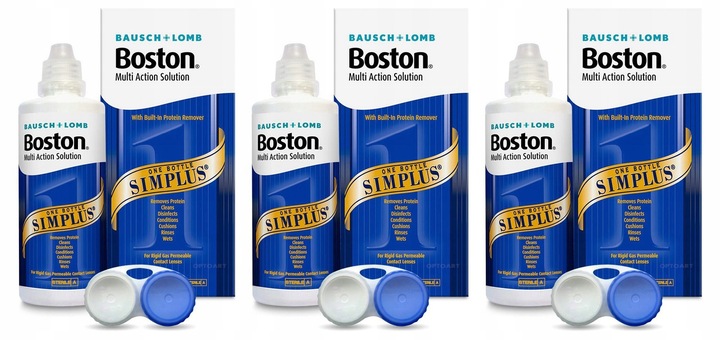 Boston Simplus 3x120 ml - Płyn do twardych soczewek