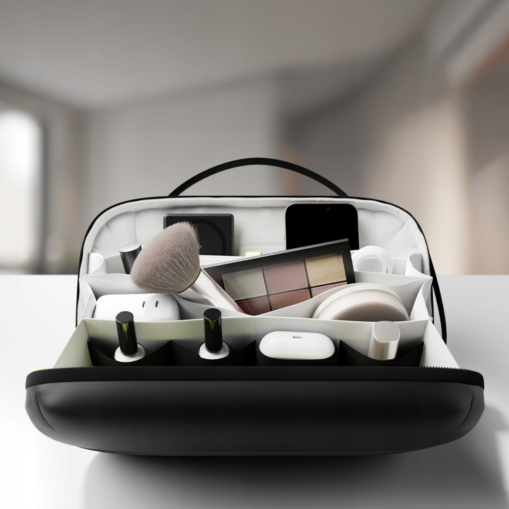 Allity organizer podróżny na elektronikę kosmetyki akcesoria pojemy czarny