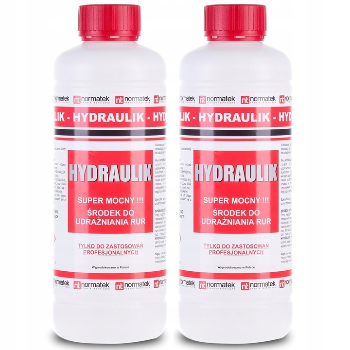 Zestaw Normatek HYDRAULIK 2x1L - Najsilniejszy preparat do udrażniania rur