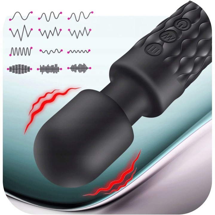 MASAŻER MIEJSC INTYMNYCH WIBRATOR DO ORGAZMÓW MAGIC WAND - 140 FUNKCJI