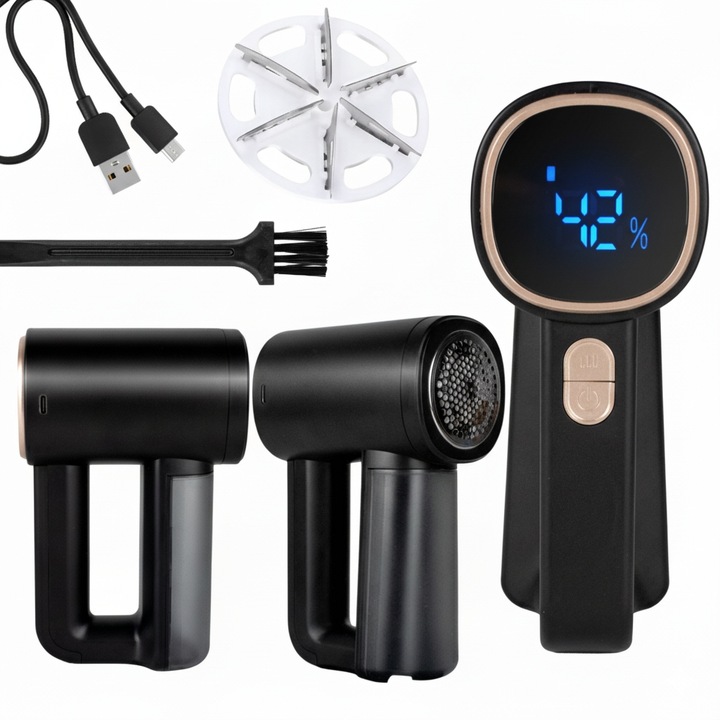 GOLARKA DO UBRAŃ AKUMULATOROWA + USB-C WSKAŹNIK BATERII 6 OSTRZY + 3