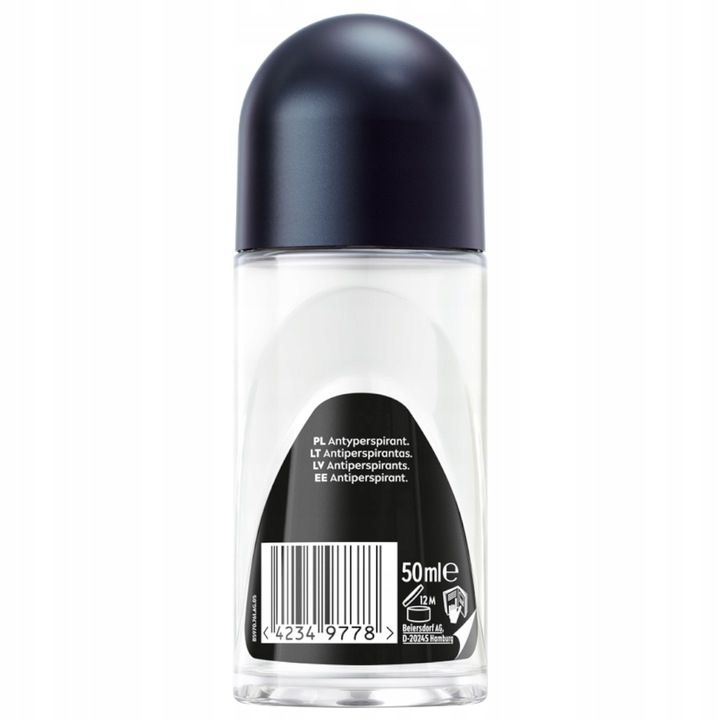 4 x NIVEA MEN Black&White Invisible Fresh Antyperspirant Roll on, 50 ml