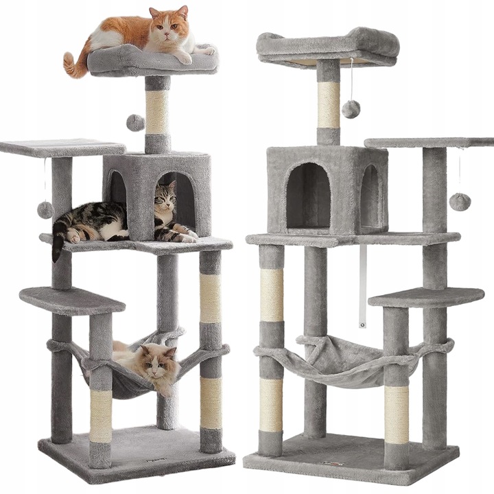 DRAPAK DLA KOTA DUŻY LEGOWISKO SŁUPEK WIEŻA DOMEK 6 POZIOMÓW WYSOKI 143cm