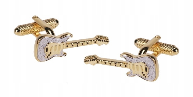 Spinki do mankietów Gitara Złota