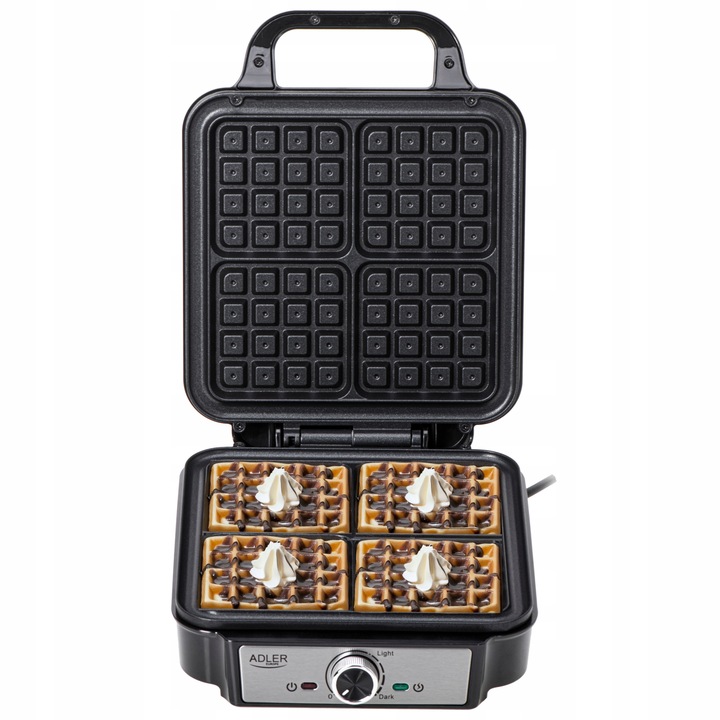 GOFROWNICA ADLER 1800W CHRUPIĄCE GOFRY SOLIDNIE WYKONANA NAJNOWSZY