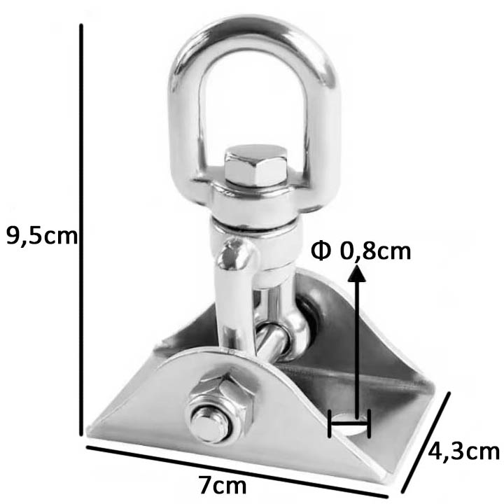 HAK OBROTOWY 360° UCHWYT SUFITOWY MOCOWANIE SUFITOWE DO HUŚTAWKI