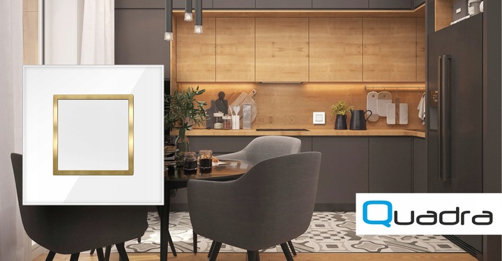 WŁĄCZNIK POJEDYNCZY ŚWIATŁA BIAŁY ZŁOTY SZKLANY WYŁĄCZNIK W RAMCE