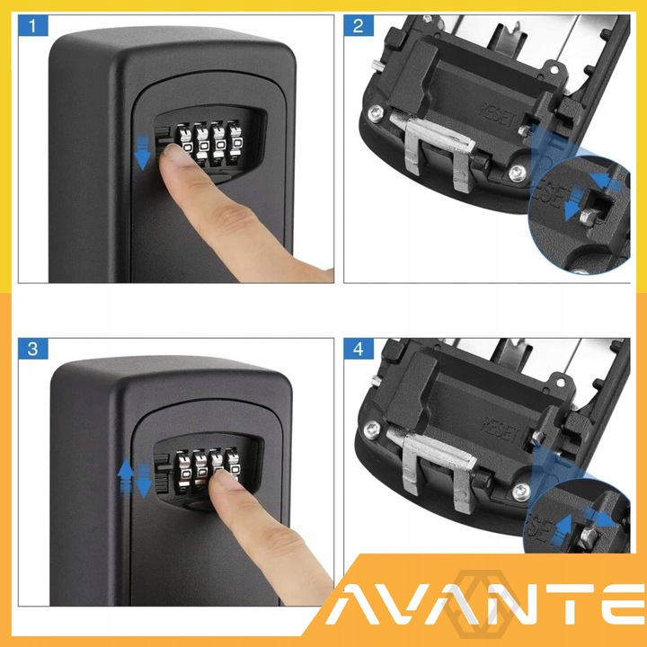 METALOWY SEJF ŚCIENNY NA KLUCZE SKRZYNKA SZAFKA SCHOWEK KASETKA Booking bnb