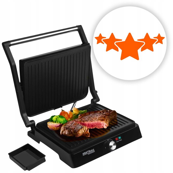 GRILL OPIEKACZ TOSTER ELEKTRYCZNY DO KANAPEK PANINI ROZKŁADANY DUŻY