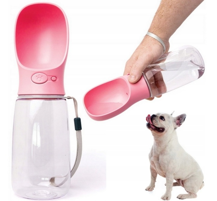 BUTELKA NA WODĘ DLA PSA BIDON POIDŁO MISKA 0,35L PRZENOŚNA SPACER TURYSTYCZ