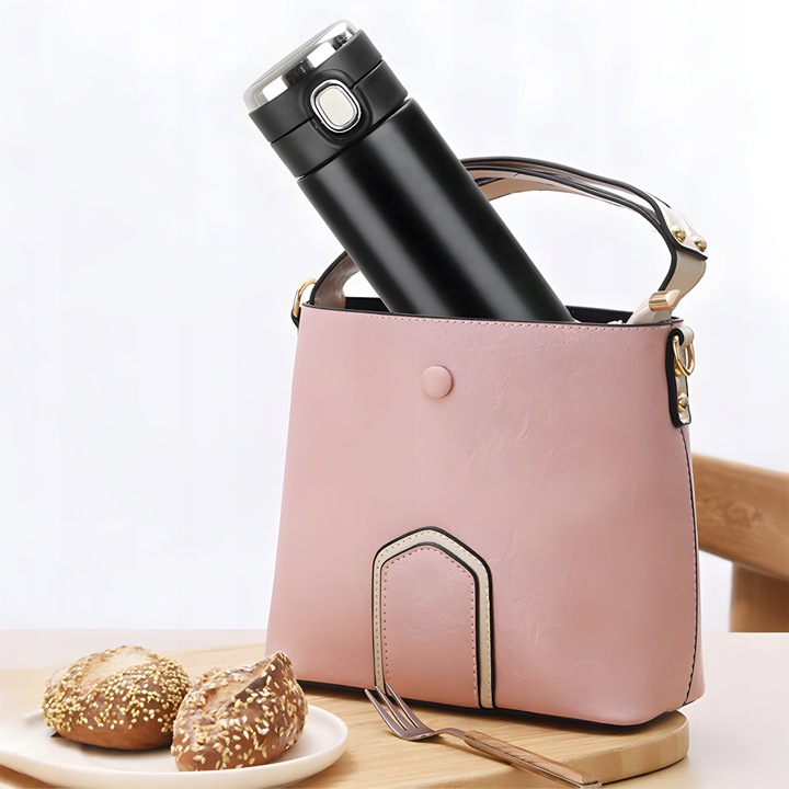 KUBEK TERMICZNY TERMOS Z USTNIKIEM NA KAWĘ HERBATĘ DO SAMOCHODU 420 ML LED