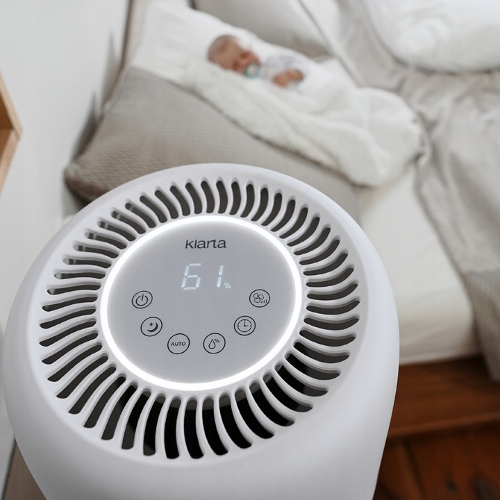 Nawilżacz ewaporacyjny KLARTA Humea White 300ML/H 3L 44M² cichy PZH