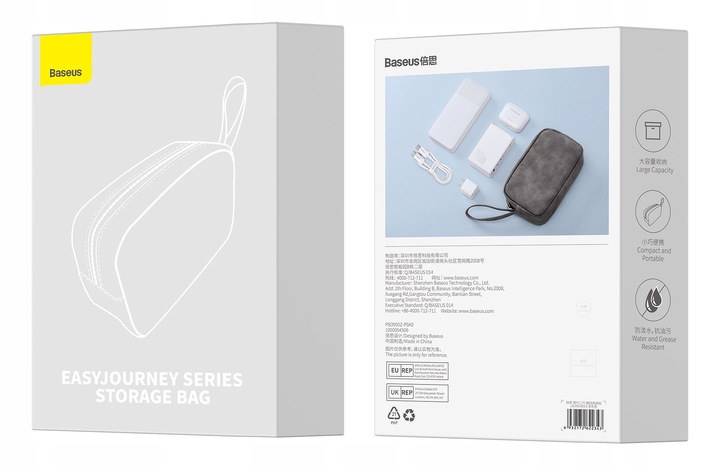 BASEUS SASZETKA TORBA ETUI ORGANIZER PODRÓŻNY WODOODPORNY ELEKTRONIKĘ