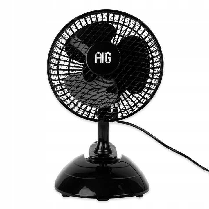 WENTYLATOR WIATRAK BIUROWY STOŁOWY CICHY 15W BIURKOWY 2w1 PODSTAWA + KLIPS
