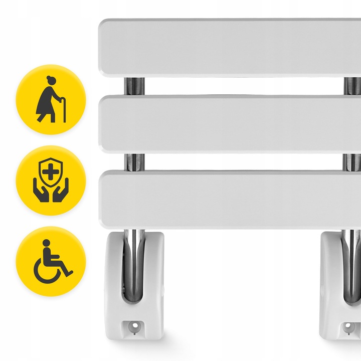 SIEDZISKO KRZESEŁKO SKŁADANE DO WANNY PRYSZNICOWE ŚCIENNE DLA SENIORA