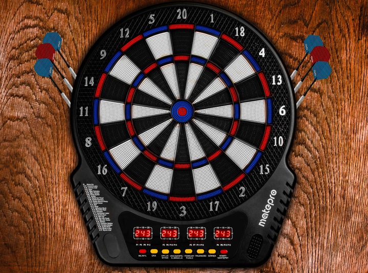 Matepro NAJLEPSZA Tarcza elektroniczna do gry w darta rzutki lotki j polski