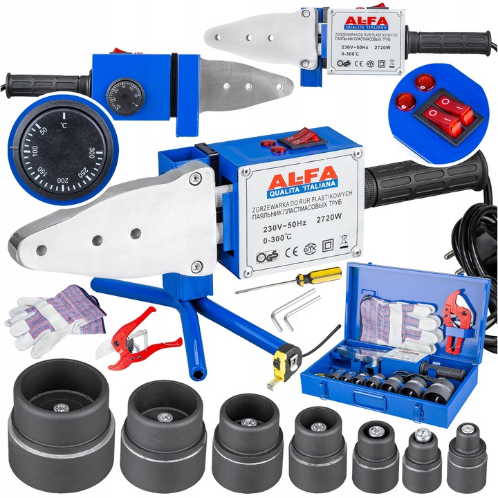 ZGRZEWARKA DO RUR PCV PP ZGRZEWANIE POLIFUZIJNA MATRYCE AKCESORIA