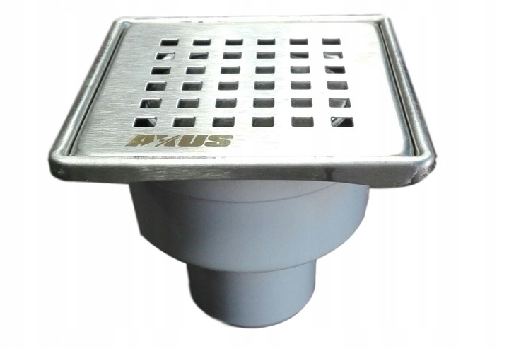 WPUST PODŁOGOWY NIERDZEWNY 10X10 ODEJŚCIE PIONOWE FI50 ANTYZAPACH INOX