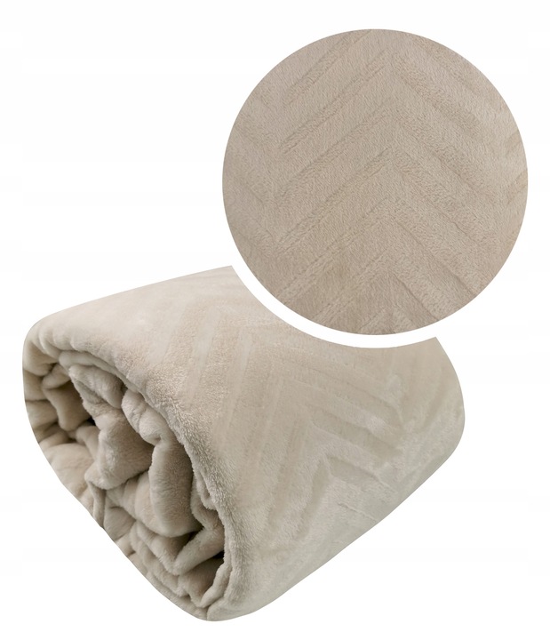KOC GRUBY NARZUTA DWUSTRONNA CIEPŁA na PREZENT dla CÓRKI 200x220 CM BEŻOWY