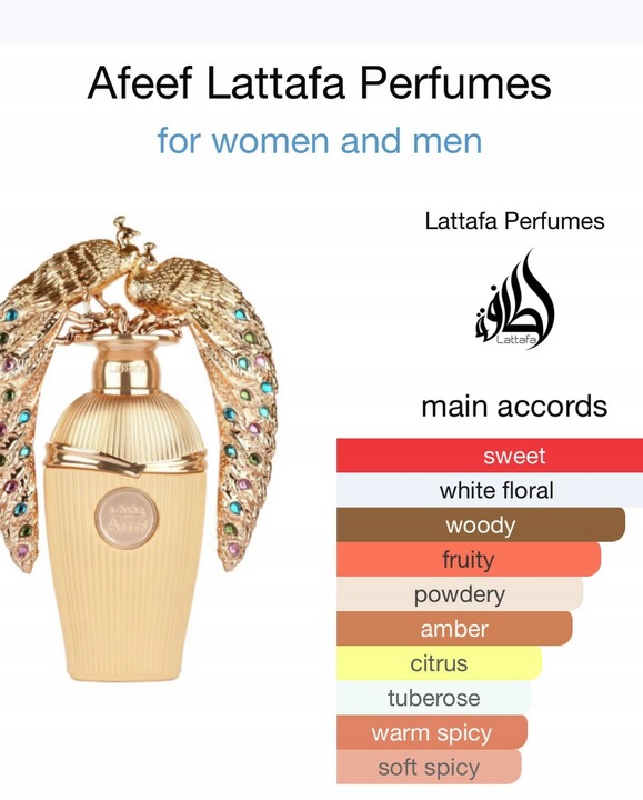 Lattafa Afeef Eau de Parfum 100ml – Wyrafinowany, Zmysłowy, Królewski