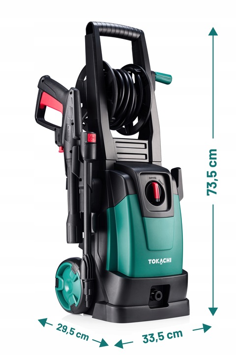 SAMOSSĄCA MYJKA CIŚNIENIOWA MOCNA POMPA 2000W TURBO DYSZA L6 ZWIJACZ