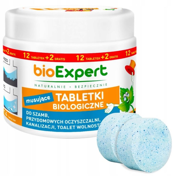 TABLETKI do SZAMBA OCZYSZCZALNI bioExpert TABLETKI biologiczne MUSUJĄ x14