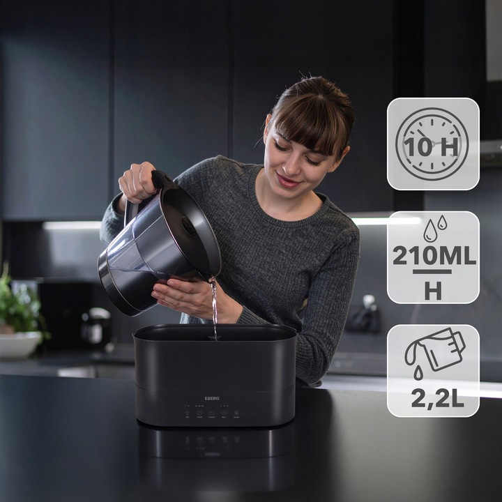 Nawilżacz powietrza EBERG LUMO 2,2l aromaterapia kominek 3D efekt