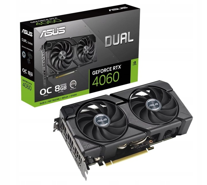 Karta ASUS Dual GeForce RTX 4060 OC EVO Edition 8GB GDDR6 DLSS3 BOX