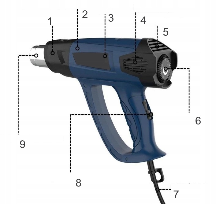 OPALARKA Elektryczna z regulacją 2 biegi 2000W 600C regulacja