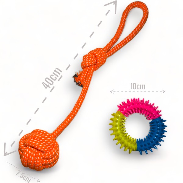 10 szt ZESTAW ZABAWEK DLA PSA SZARPAK DYSK GRYZAK PIŁKA SZNURY AKTYWNE PSY