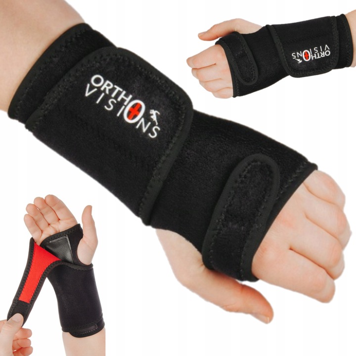 STABILIZATOR NA NADGARSTEK ORTEZA DŁONI OPASKA NADGARSTKA RĘKI Z SZYNĄ UNI