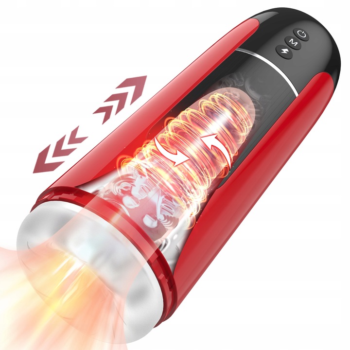 Automatyczny męski Masturbator7trybów pchnięcia i wibracji Przycisk orgazmu