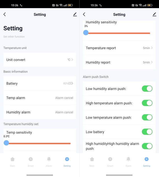 Czytelny Czujnik Sensor Temperatury Wilgotności LCD Zigbee Tuya