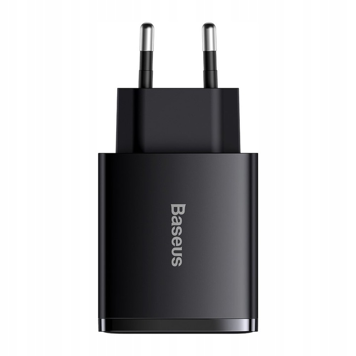 BASEUS SZYBKA ŁADOWARKA DO TELEFONU 2XUSB USB-C MOCNY ZASILACZ 30W 3A PD QC