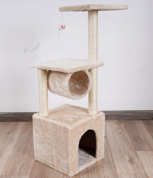 Drapak drzewko wieża dla kota duży domek budka legowisko słupek mysz walec