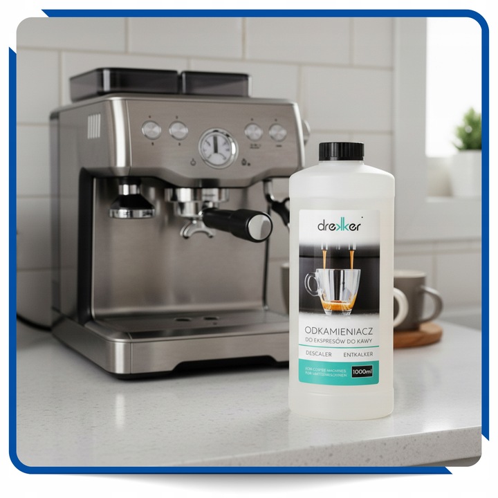 UNIWERSALNY Odkamieniacz w Płynie do Ekspresów Ekspresu 1000ml Drekker