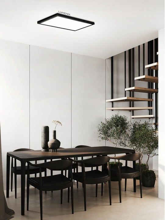 PANEL plafon LED OPRAWA 60x30cm 36W NATYNKOWY sufitowy CZARNY CCD