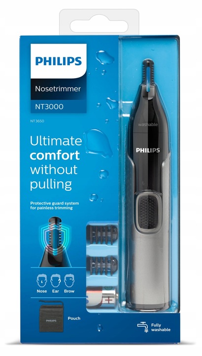TRYMER DO NOSA BRWI USZU PHILIPS NT3650/16 + ETUI