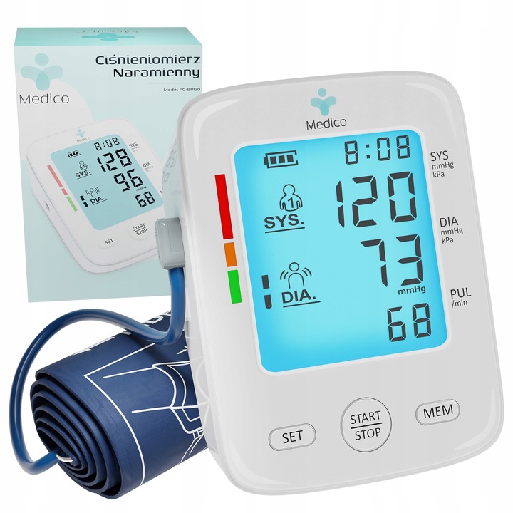CIŚNIENIOMIERZ NARAMIENNY MEDICO ARYTMIA, WYGODNY, USB, DZIENNICZEK GRATIS