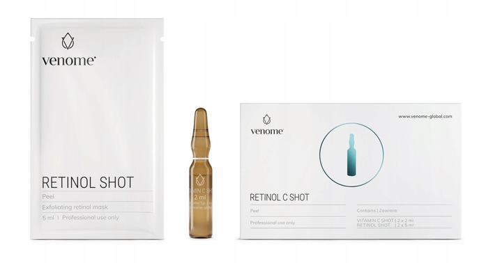 Venome Retinol C SHOT peeling złuszczający z retinolem 2 zabiegi