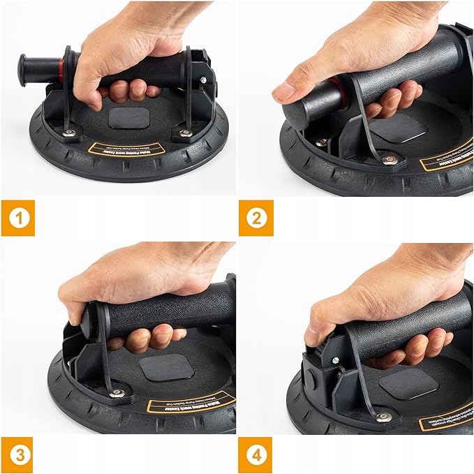 Przyssawka do Płytek Szyb Próżniowa Uchwyt z Pompką i Manometrem