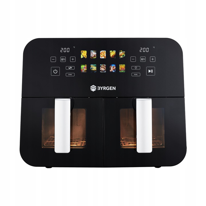 Frytkownica Beztłuszczowa Air Fryer BYRGEN 9L dwukomorowa 2400W