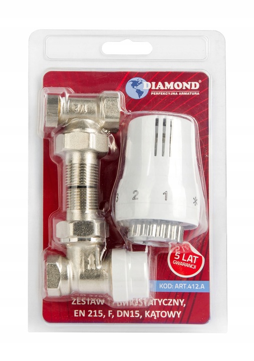 Zestaw termostatyczny kątowy Diamond ART.412.ZEST.TERM.KĄT
