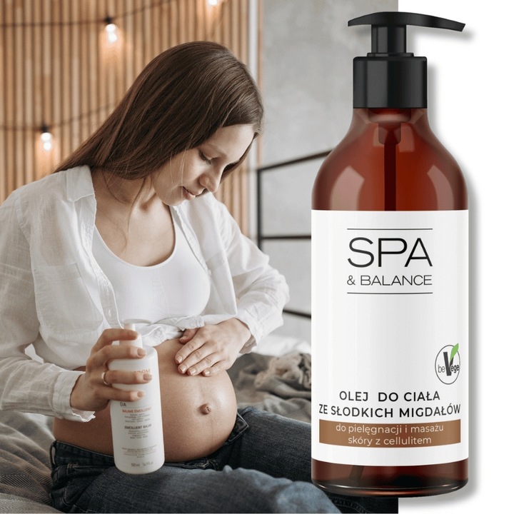 Olejek do masażu krocza olej ze słodkich migdałów z dozownikiem 500ml
