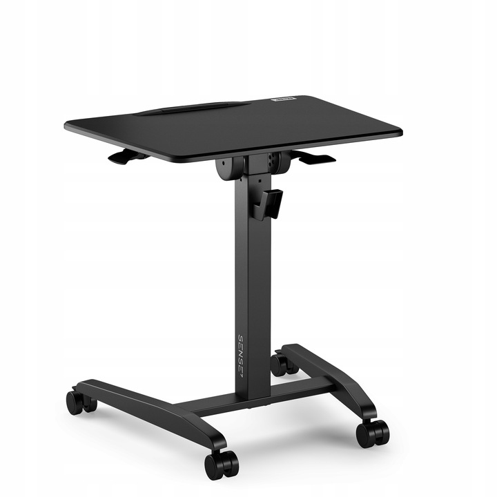 Biurko Mobilne Regulowane Składane Stolik Pod Laptopa Kółka 70x52cm