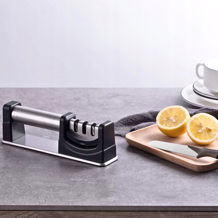 OSTRZAŁKA DO NOŻY KUCHENNYCH DIAMENTOWA OSTRZAŁKA OSEŁKA 3w1 TRÓJFAZOWA