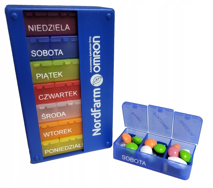 POJEMNIK KASETKA PUDEŁKO NA LEKI TABLETKI 7dni x 3